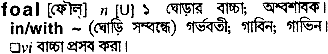 Foal meaning in bengali