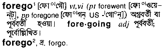 Forego meaning in bengali