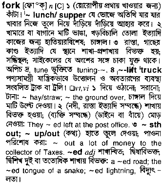 Fork meaning in bengali