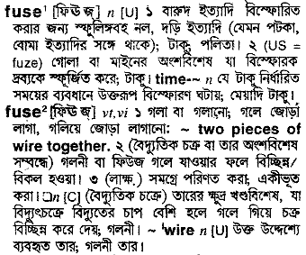 Fuse meaning in bengali