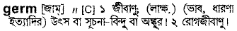 Germ meaning in bengali