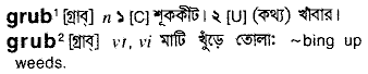 Grub meaning in bengali