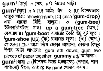 Gum meaning in bengali