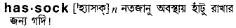 Hassock meaning in bengali