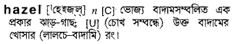 Hazel meaning in bengali