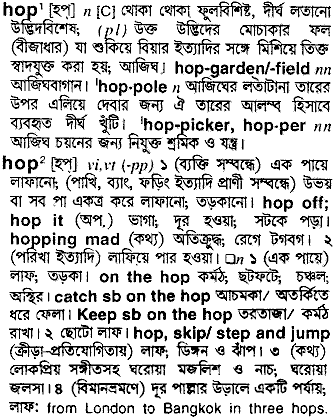 Hop meaning in bengali