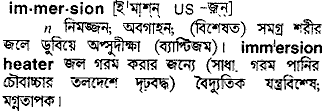 Immersion meaning in bengali