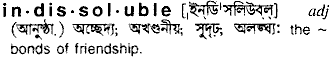 indissoluble 
 meaning in bengali