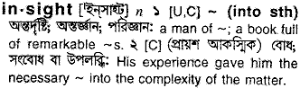 Insight meaning in bengali