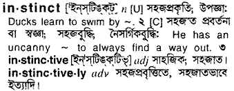 Instinct meaning in bengali