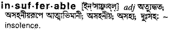 insufferable 
 meaning in bengali