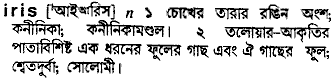 Iris meaning in bengali