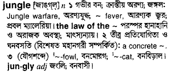 Jungle meaning in bengali