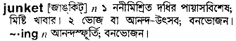 Junket meaning in bengali