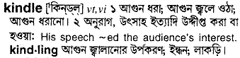 Kindle meaning in bengali