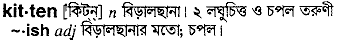 Kitten meaning in bengali