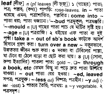 Leaf meaning in bengali