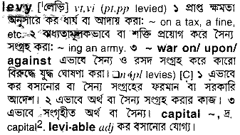 Levy meaning in bengali