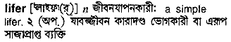 Lifer meaning in bengali