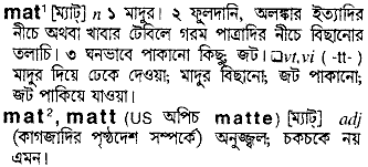 Mat meaning in bengali