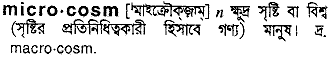 Microcosm meaning in bengali