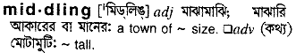 Middling meaning in bengali