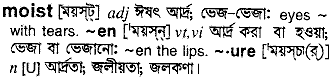 Moist meaning in bengali