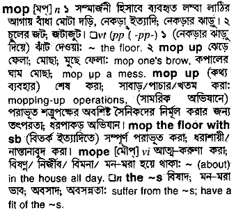 Mop meaning in bengali