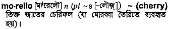 morello 
 meaning in bengali