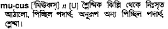 Mucus meaning in bengali