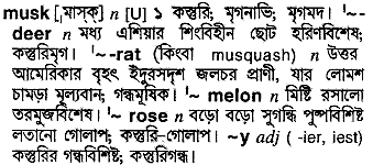 Musk meaning in bengali