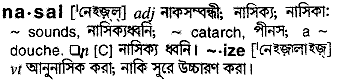 Nasal meaning in bengali