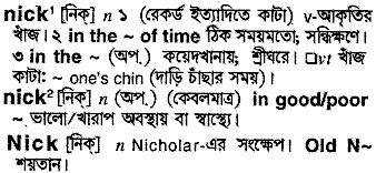 Nick meaning in bengali