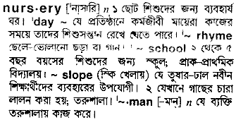 Nursery meaning in bengali