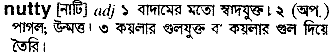 Nutty meaning in bengali