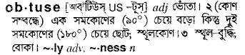 Obtuse meaning in bengali