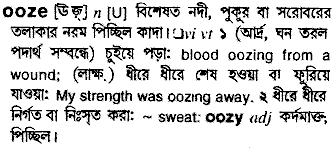 Ooze meaning in bengali