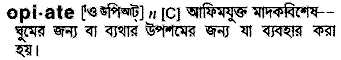 opiate 
 meaning in bengali