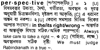 Perspective meaning in bengali