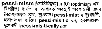 Pessimism meaning in bengali