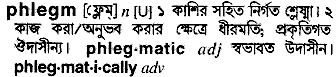 Phlegm meaning in bengali