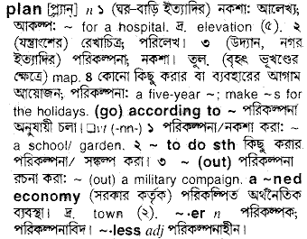 Plan meaning in bengali