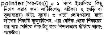 pointer 
 meaning in bengali