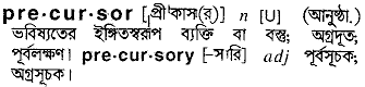 Precursor meaning in bengali