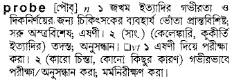 Probe meaning in bengali