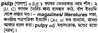 Pulp meaning in bengali