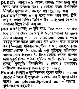 Punch meaning in bengali