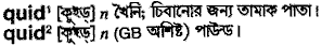 Quid meaning in bengali