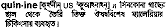 Quinine meaning in bengali