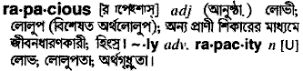 rapacious 
 meaning in bengali